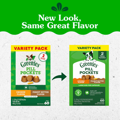Greenies Pill Pockets for Large Dogs – Chicken Flavor, 15.8 oz