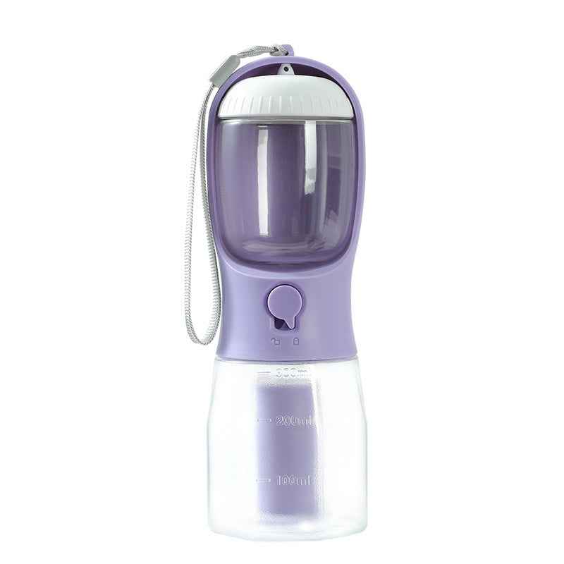 3‑in‑1 Dog Water Food Cup Portable Pet Bottle with Waste Bag Holder Travel