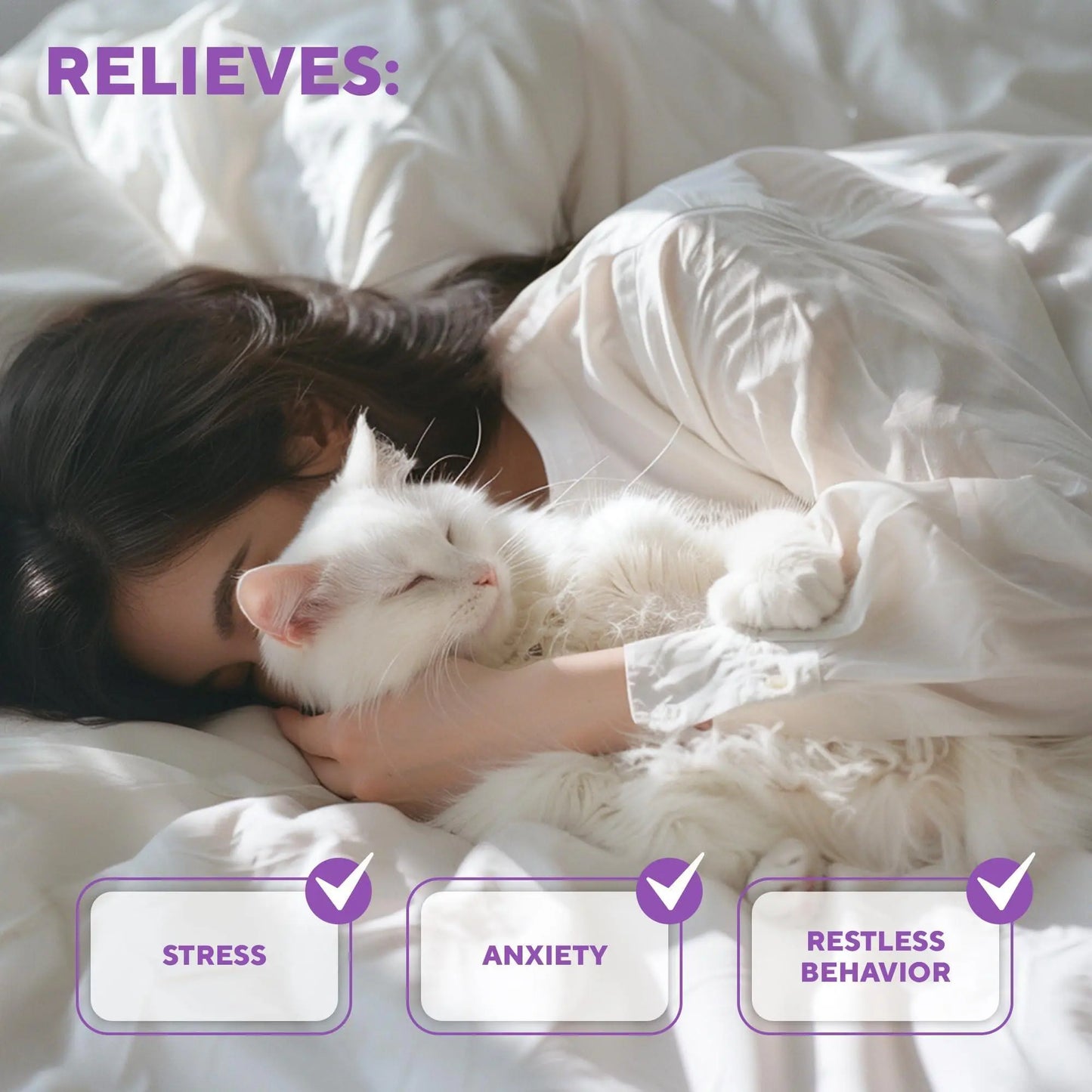 Calming Cat Diffuser Refill & Anti Anxiety Pet Products   Feline Calm Pheromones & Cats Comfort   Stress Relief Help with Pee New Zone Aggression Fighting with Dogs & Behavior Control