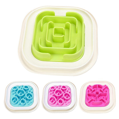 Pet Maze Bowl for Developing Healthy Diet Dogs Plastic Food Slowing Eating Speed Feeding Bowl