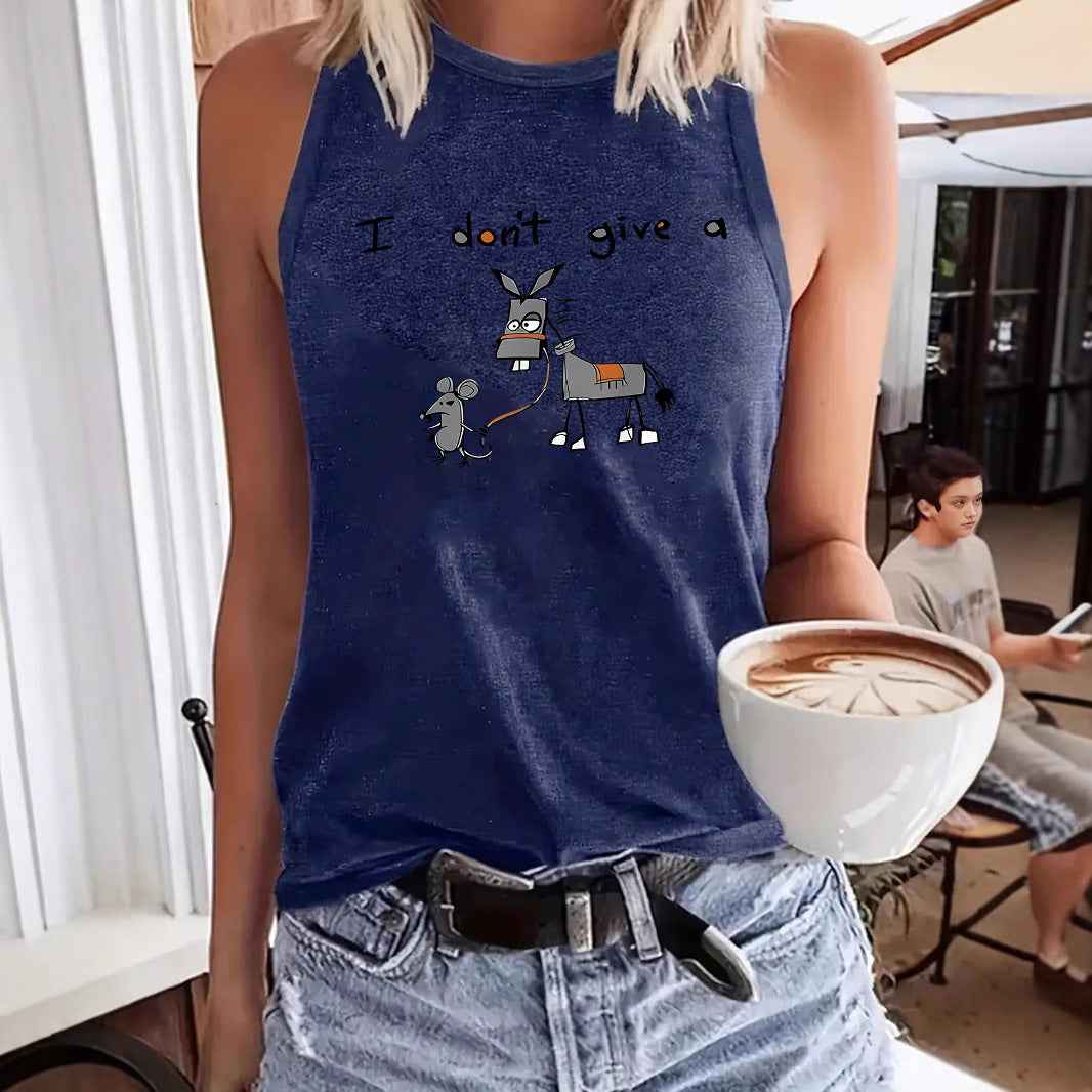 Alphabet animal print vest