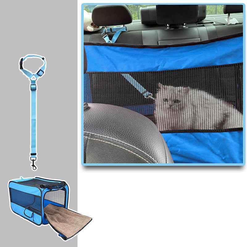 Pet Car Folding Cage – Soft‑Sided Travel Kennel for Cats & Dogs