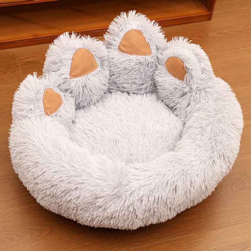 Hand‑Shaped Plush Pet Bed – Soft Sofa Nest for Dogs