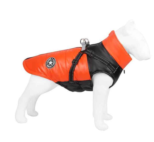 Winter Pet Puffer Jacket – Adjustable Warm Dog Coat (S–7XL)