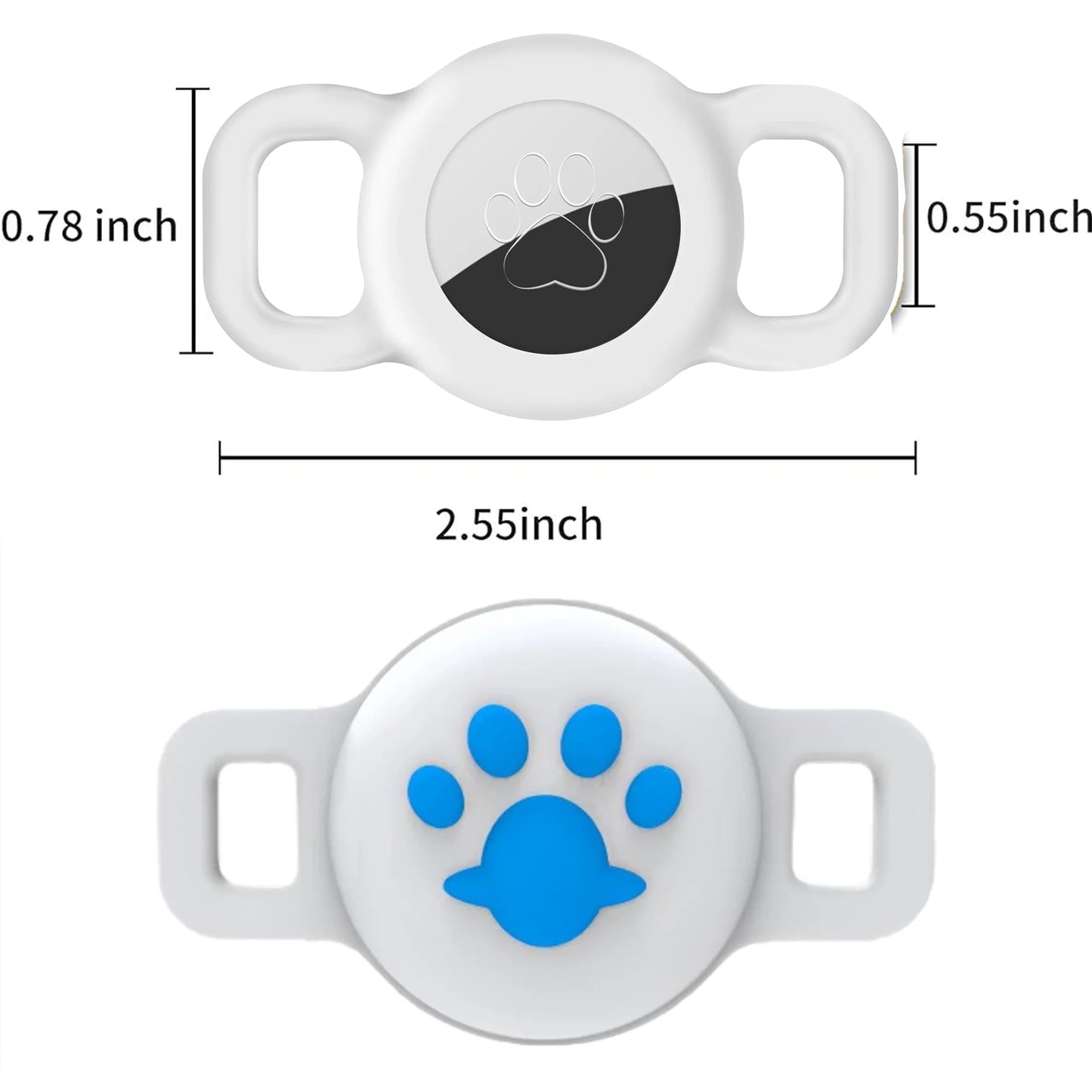 Airtag Cat Collar Holder, Small Air tag Cat Collar Holder Silicone Case Cover for Cat Dog Pet Collar Harness Loop