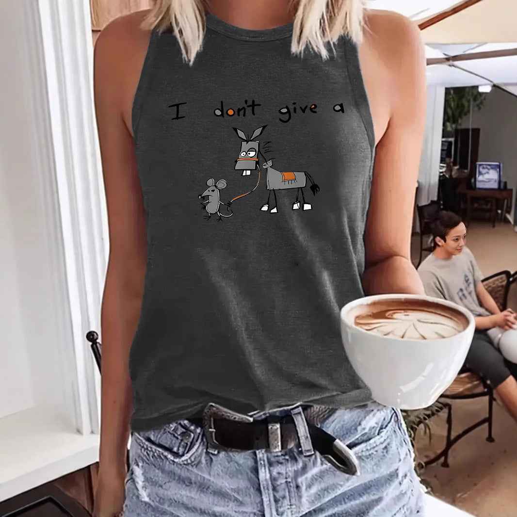 Alphabet animal print vest