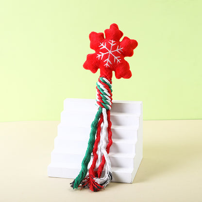 Christmas Plush Rope Dog Toy – Festive Chew Toy in 6 Holiday Designs