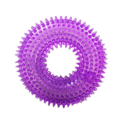 Pet Toys Bite Resistant Sound Toy Ball Chew Teeth Clean Large Dog Golden Retriever Barbed TPR Train Teeth Cleaning Jouet Chien