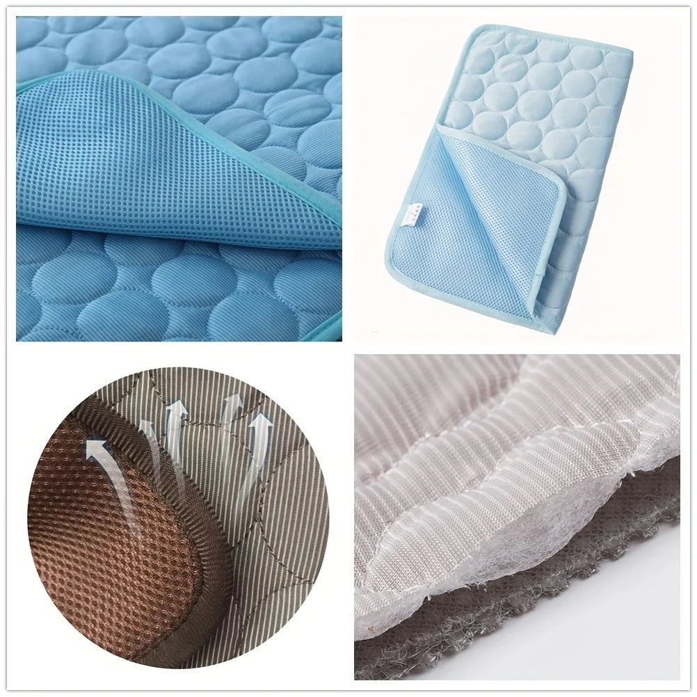 Self-Cooling Dog Mat – Reusable Cooling Pet Bed for Summer