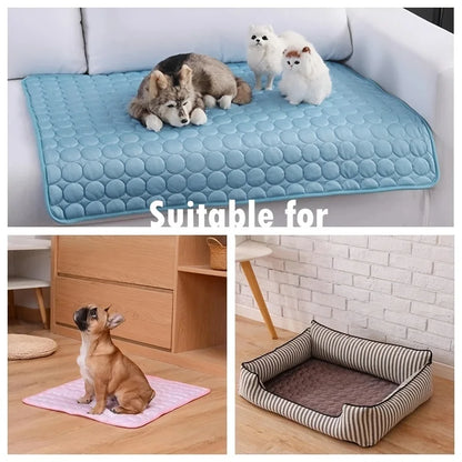 Self-Cooling Dog Mat – Reusable Cooling Pet Bed for Summer