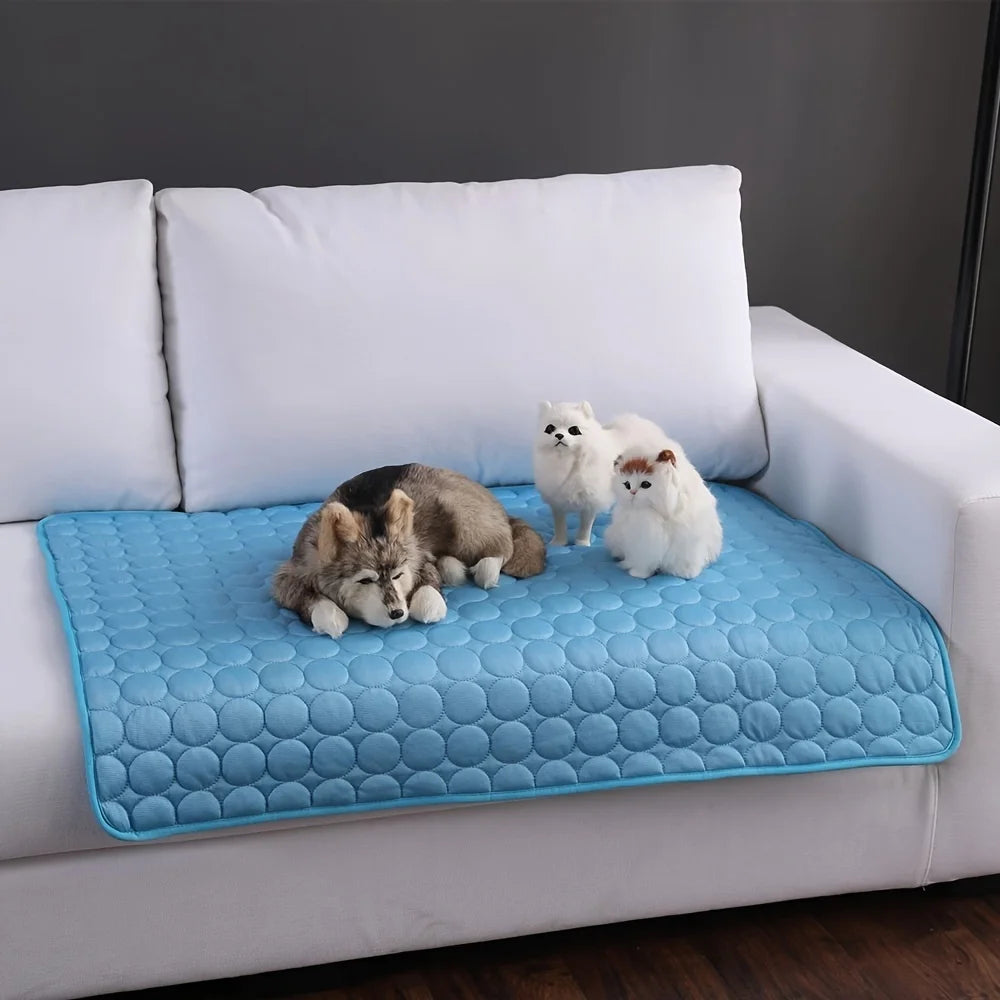 Self-Cooling Dog Mat – Reusable Cooling Pet Bed for Summer