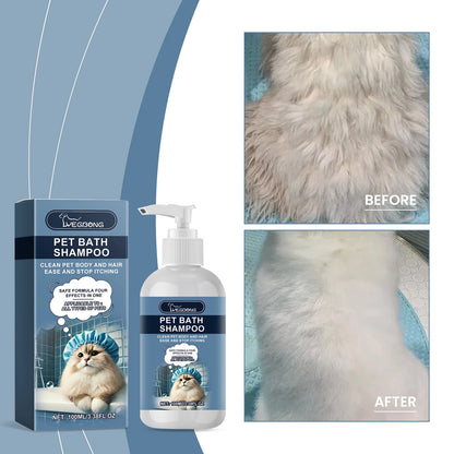 YEGBONG 100ML Pet Bath Shampoo Mild Non-Irritating Cat Dog Shower Gel Moisturize Nourish Clean Reduce Odor Daily Cleaning