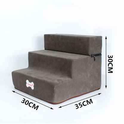 Pet Supplies 3 Tiers Steps Flannel Detachable Removable Wash Pet Small Dog/Cat Stairs