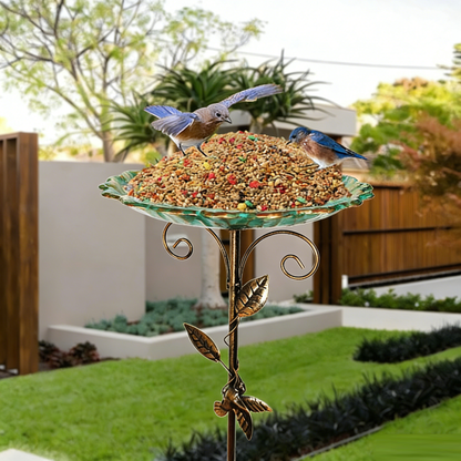 Iron decoration bird feeding water feeding bath basin garden decoration outdoor flower pot