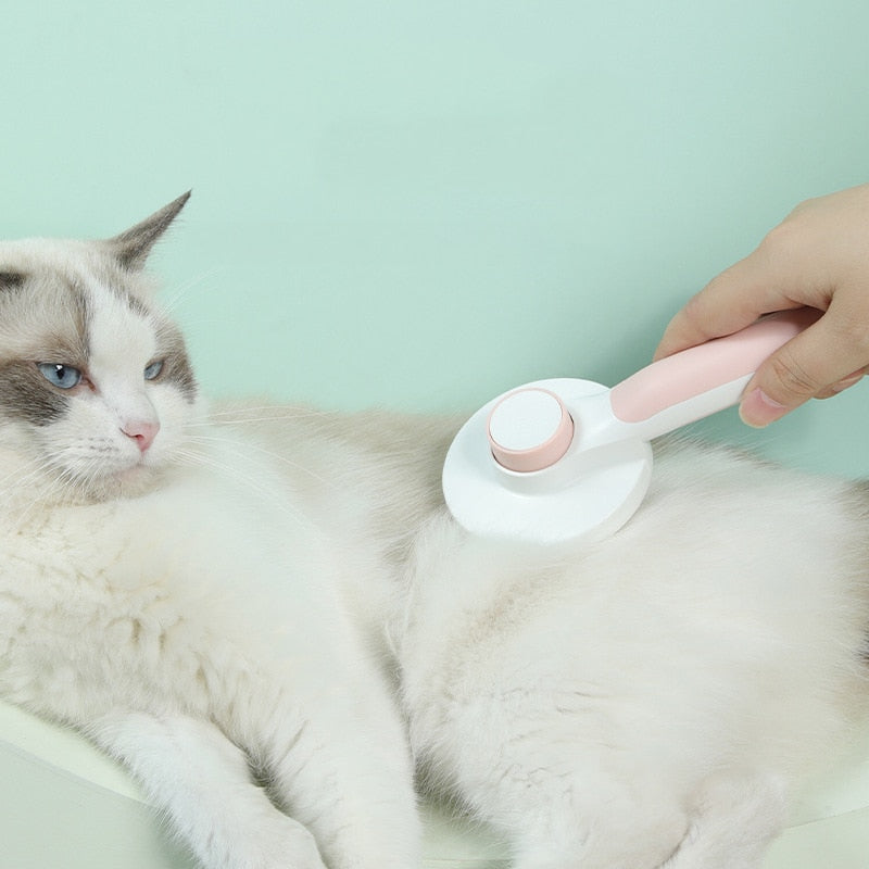 Self-Cleaning Slicker Brush for Dogs & Cats – Shedding & Grooming Comb