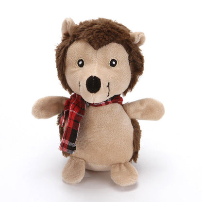 Christmas Plush Squeaker Dog Toy with Rope – Santa, Snowman & Elk Chew Toys