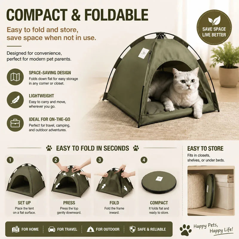 Pet Tent Bed Cats House Supplies Products Accessories Warm Cushions Furniture Sofa Basket Beds Winter Clamshell Kitten Tents Cat