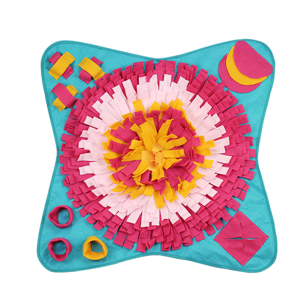 New Pet Non-Slip Puzzle Decompression Puzzle Training Feeding Flowers Smelling Pad Cat And Dog General Toy