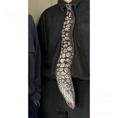 Fashionable Animal Bow Tie Shirt with Matching Men's Tie, Trendy Animal Print Neckwear