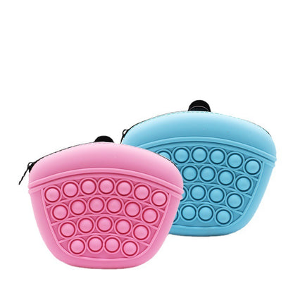 Snack bag silicone dog food bag portable dog training waist bag training bag dog snack bag dog training supplies