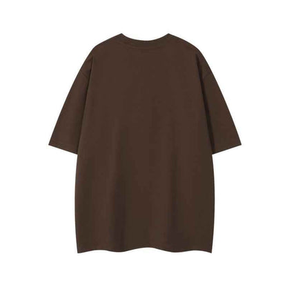 Animal print T-shirt for men and women with loose short sleeves