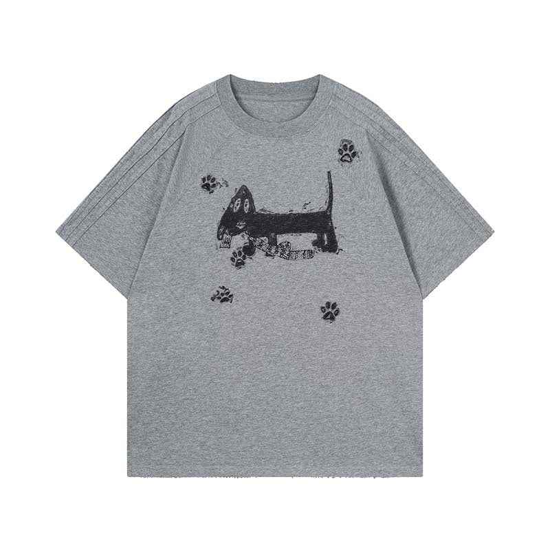 Abstract animal print short sleeved t-shirt