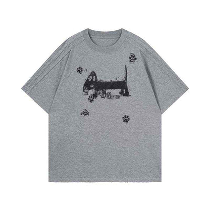 Abstract animal print short sleeved t-shirt