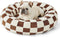 White + brown plaid [removable and washable]