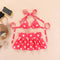 Watermelon red polka dot