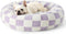 Purple + white plaid [cannot be removed or washed]