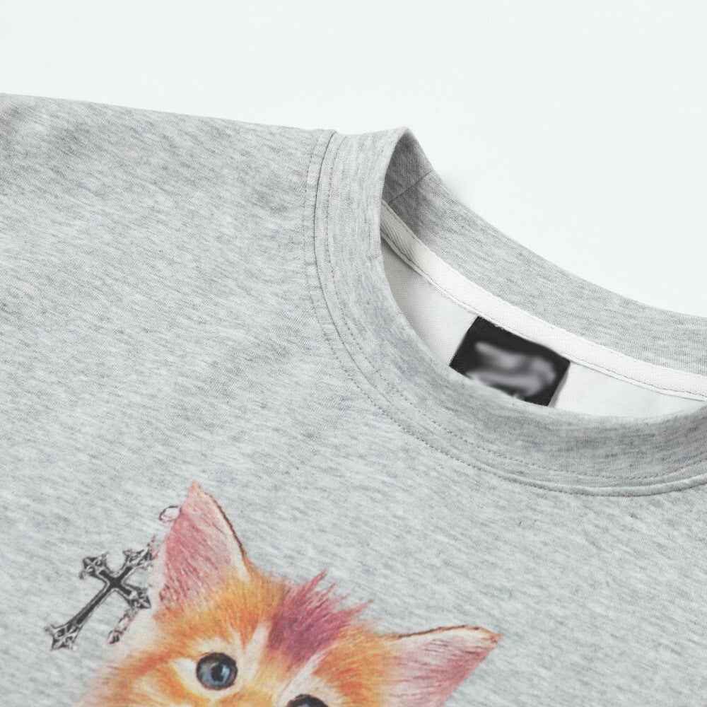 Animal kitten 3D printed short sleeved t-shirt