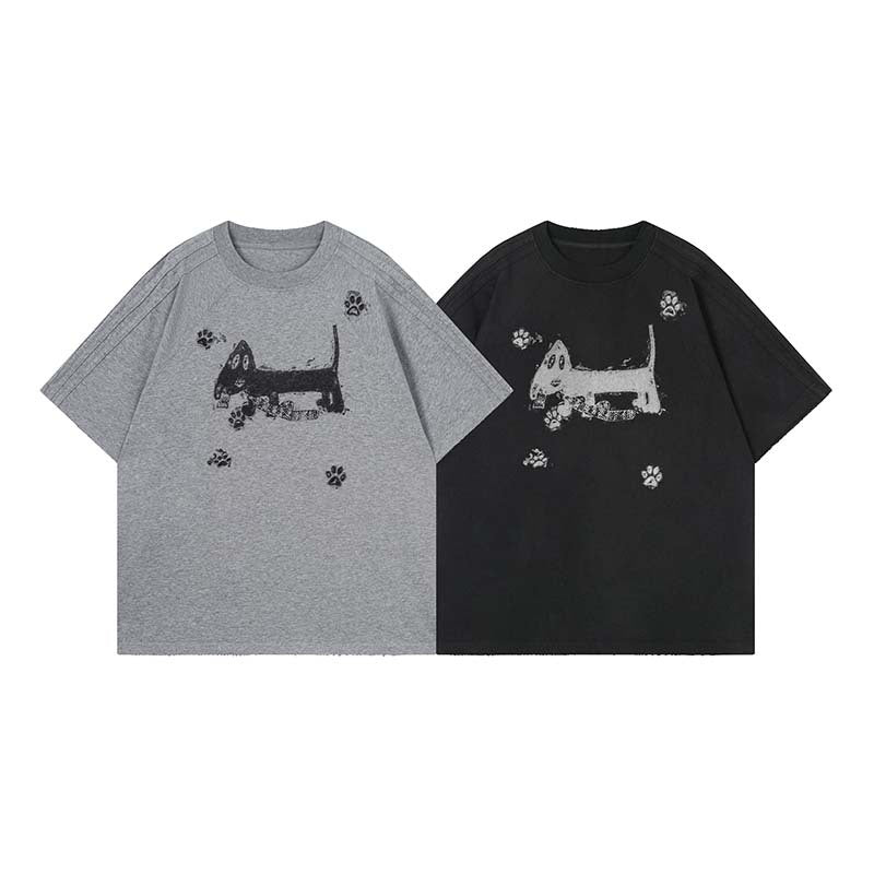 Abstract animal print short sleeved t-shirt