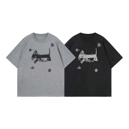 Abstract animal print short sleeved t-shirt
