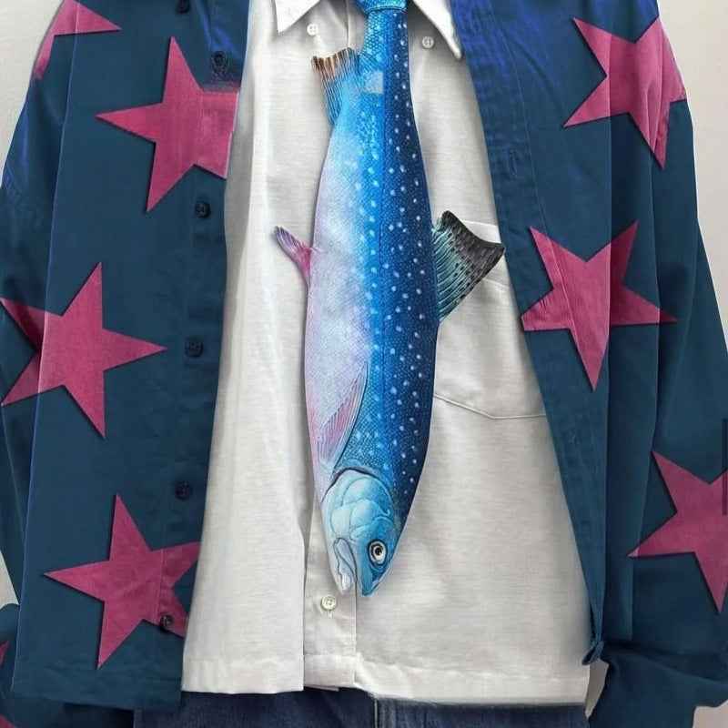 Fashionable Animal Bow Tie Shirt with Matching Men's Tie, Trendy Animal Print Neckwear