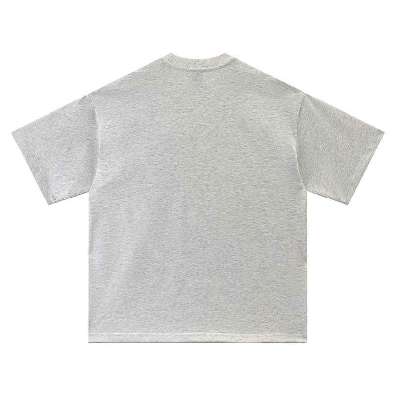 Animal letter printed short sleeved t-shirt
