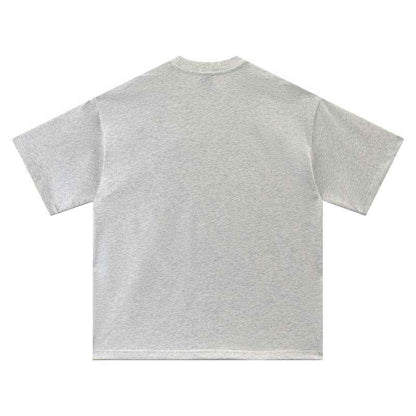Animal letter printed short sleeved t-shirt