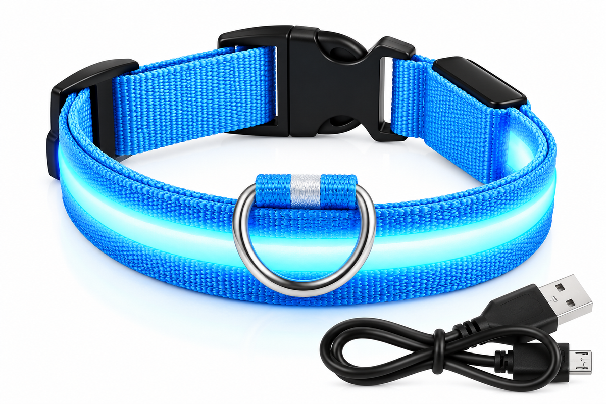 LED Luminous Collar 3 Modes USB Rechargeable – package contents view