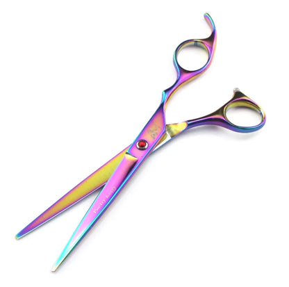 7.0 Inch Rainbow Shaped Scissors Pet Grooming Dense Tooth Scissors Set Pet Cleaning & Grooming Products Grooming Tools PTS-006