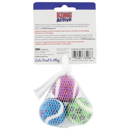 KONG Tennis Balls with Bells Cat Toy