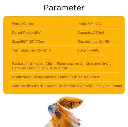 Smart Visual Fish Feeder with 4MP Camera – Dual‑Band WiFi Remote Control