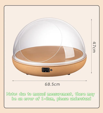 HI PAW Luxury Round Pet Bed – Soft Heated/Cooling Fleece Cushion for Cats & Dogs
