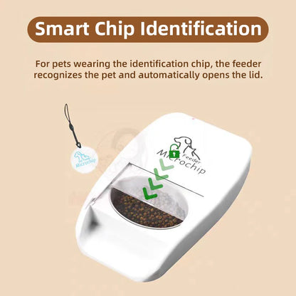 Smart RFID Pet Feeder – Automatic Microchip Food Bowl with Timer, Sealed Lid & Dual Power