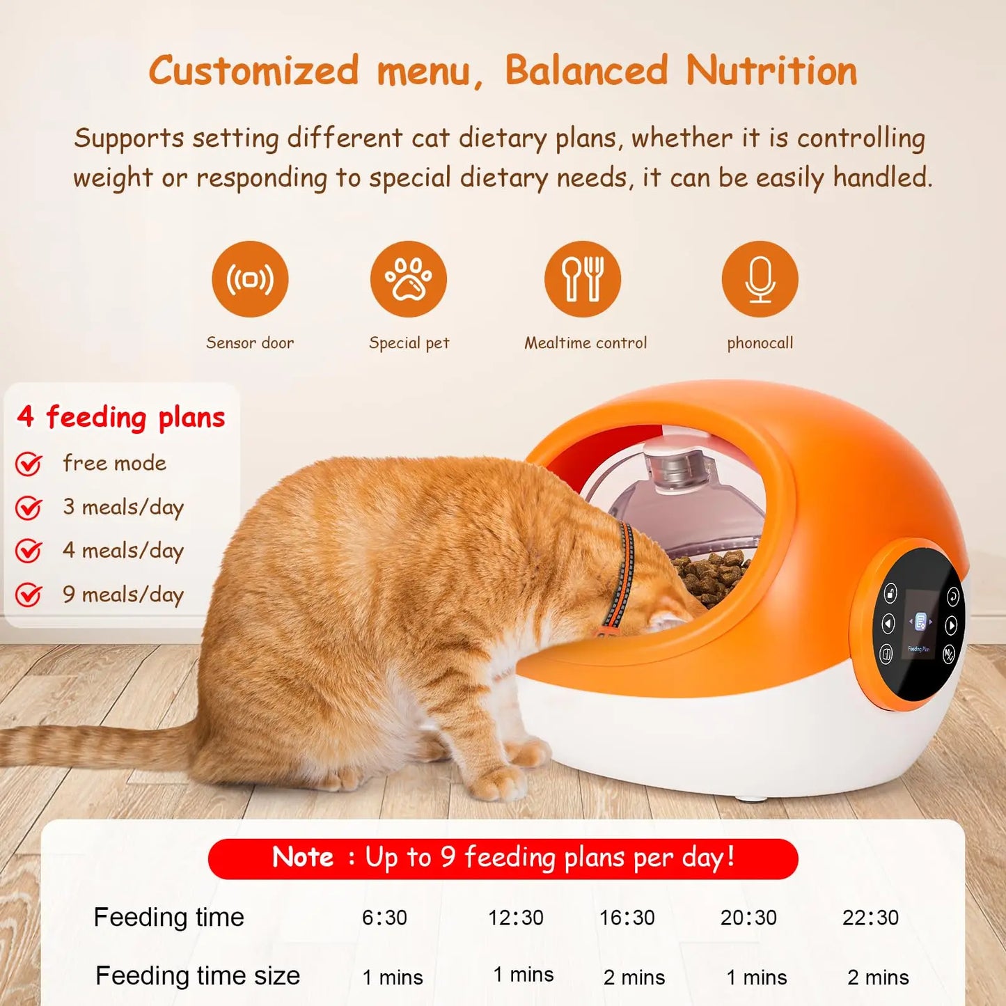 Smart RFID Microchip Pet Feeder with Portion Control & Scheduled Feeding