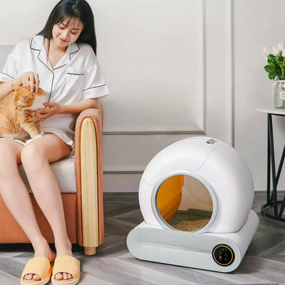 Smart Self‑Cleaning Cat Litter Box – Automatic Odor Control  WiFi  65L Large Space