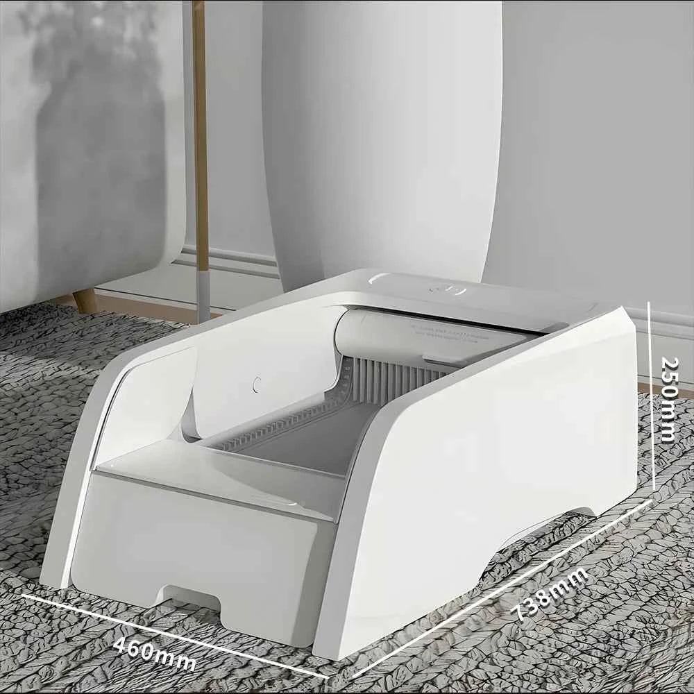 PETAOK Automatic Smart Cat Litter Box – Large 65L, Low Noise, Self‑Cleaning