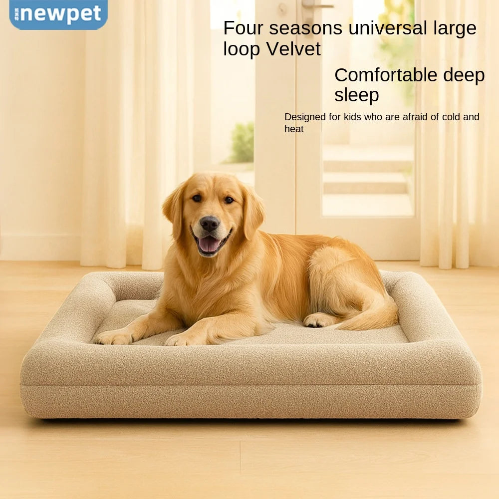 Luxury Pet Bed for Dogs & Cats, Soft Foam, Washable Cover, All-Season Comfort, Durable & Stylish