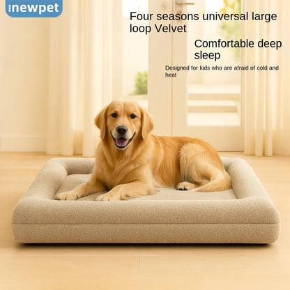 Luxury Pet Bed for Dogs & Cats, Soft Foam, Washable Cover, All-Season Comfort, Durable & Stylish