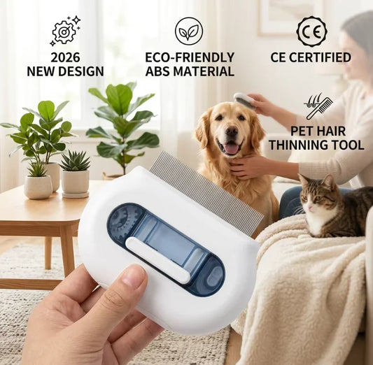 2026 Global Wholesale New Design Pet Product Flea Removal Spray Comb 300mAh ABS Material Ech-friendly for Cat Dog Rechargeable