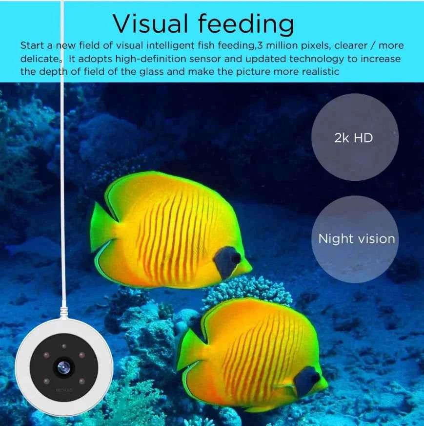 Smart Visual Fish Feeder with 4MP Camera – Dual‑Band WiFi Remote Control