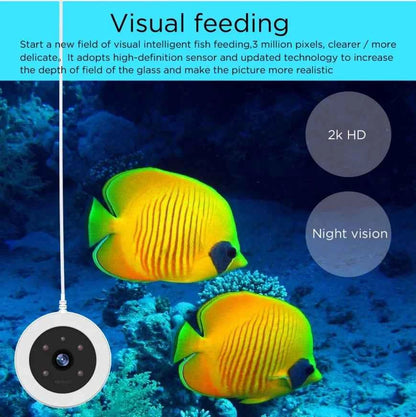 Smart Visual Fish Feeder with 4MP Camera – Dual‑Band WiFi Remote Control